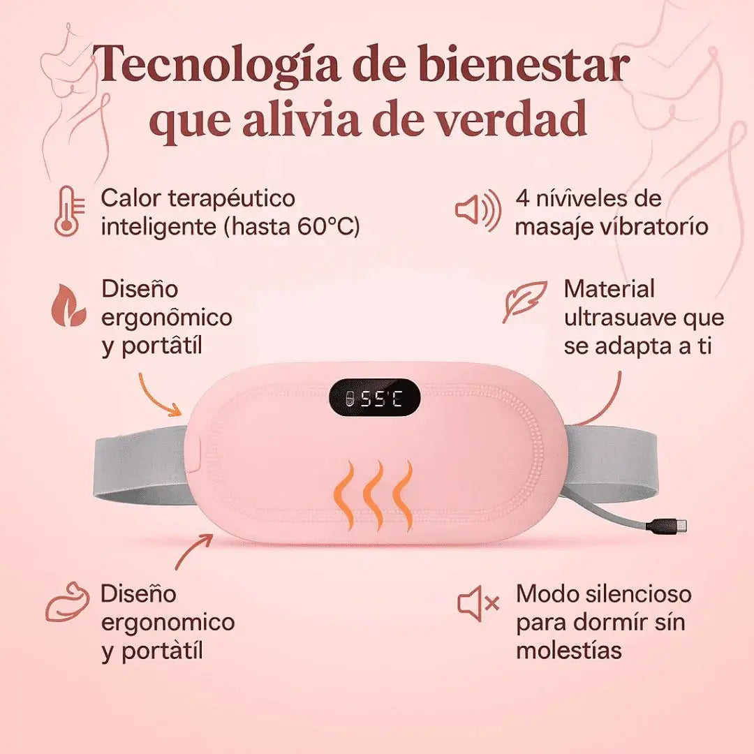 ✨ Cinturón Térmico Menstrual - Alivio Natural del Dolor Sin Medicamentos ✨