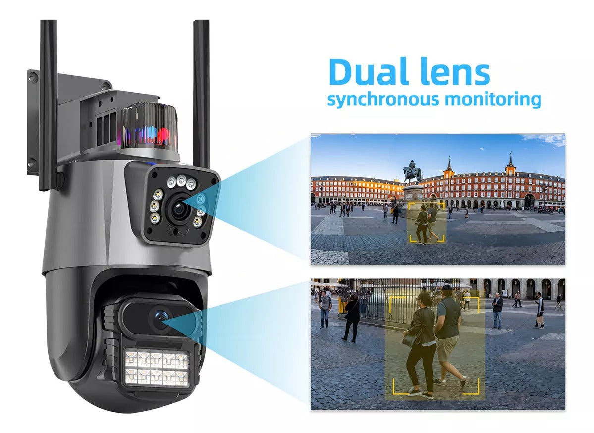 Camara De Seguridad Wifi Con Doble Lente