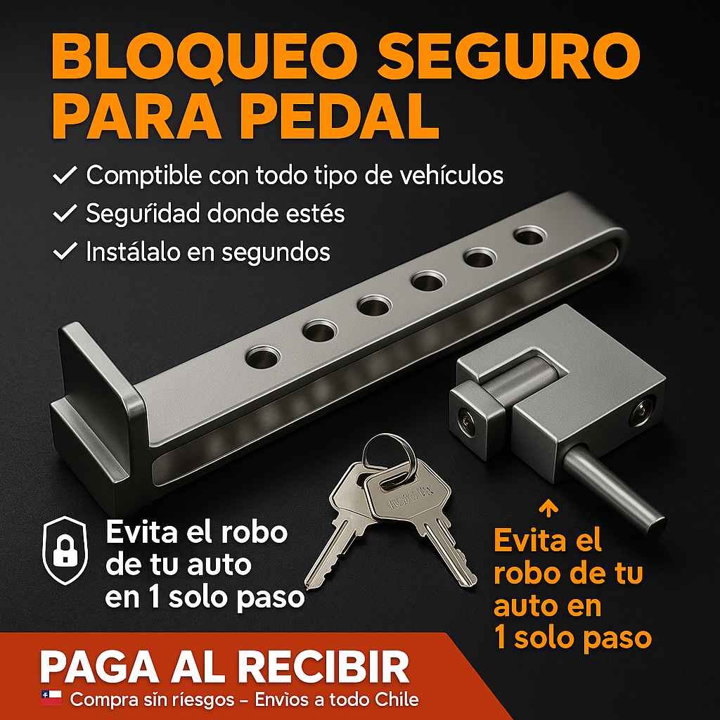 Traba Pedal Seguridad Auto Antirrobo