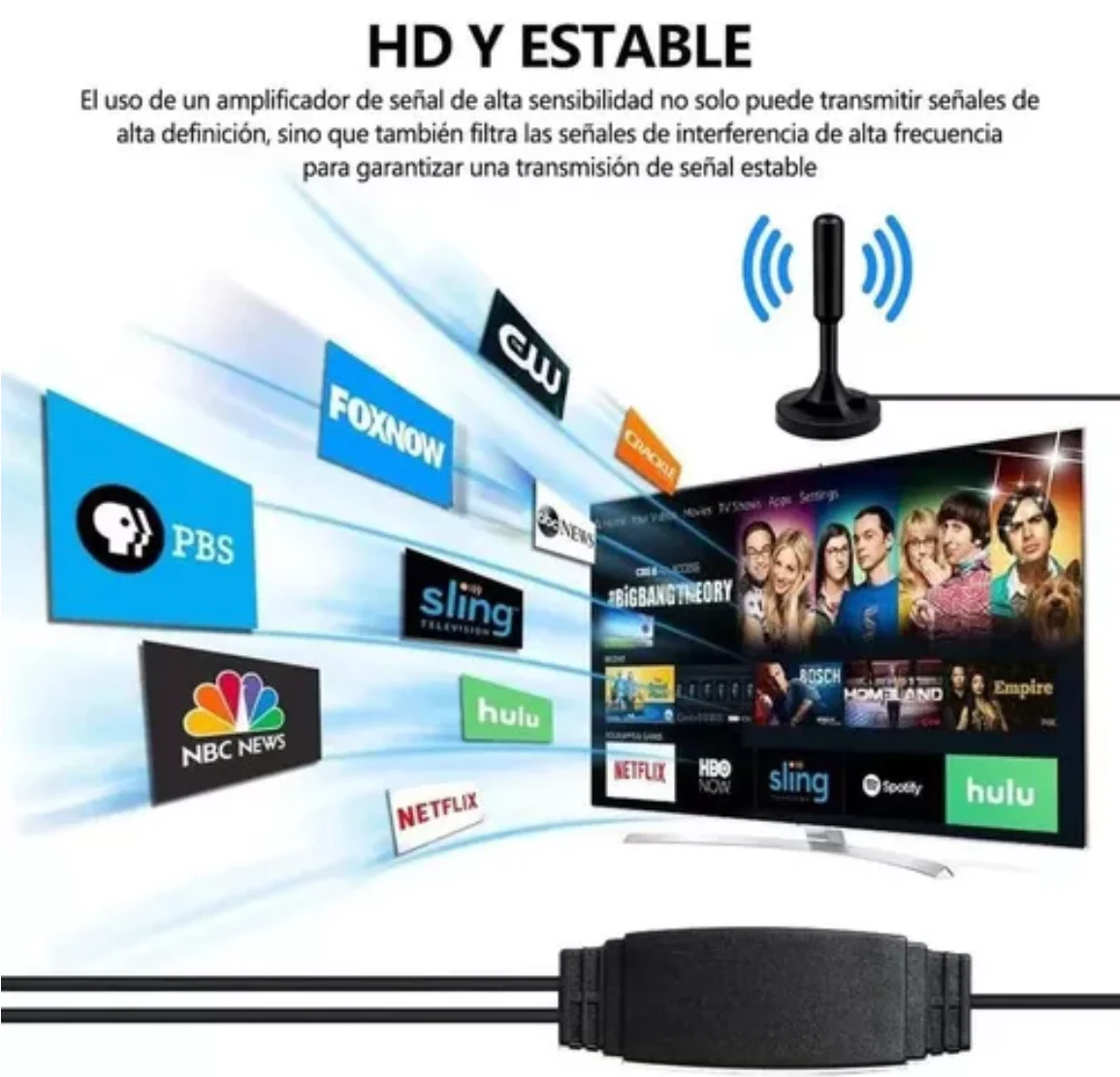 Antena tv digital hd